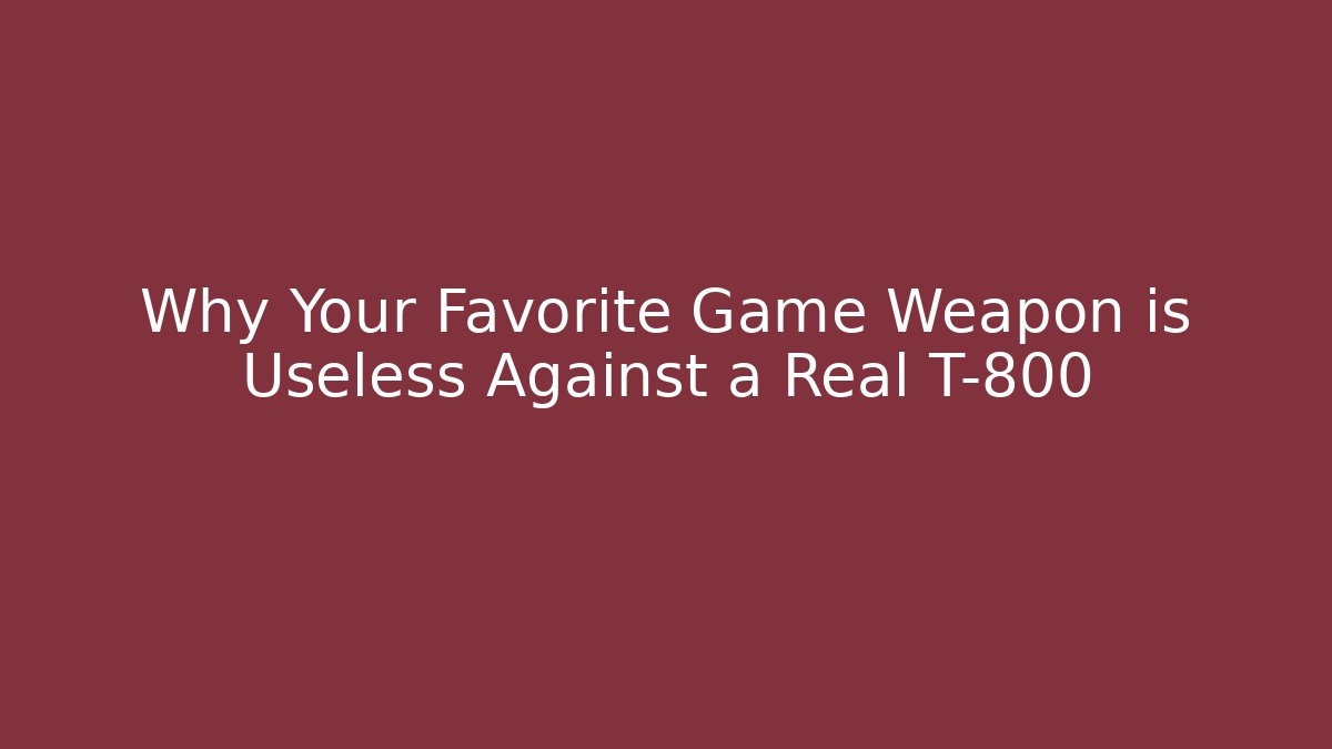 Why Your Favorite Game Weapon is Useless Against a Real T-800 - Critter Realm