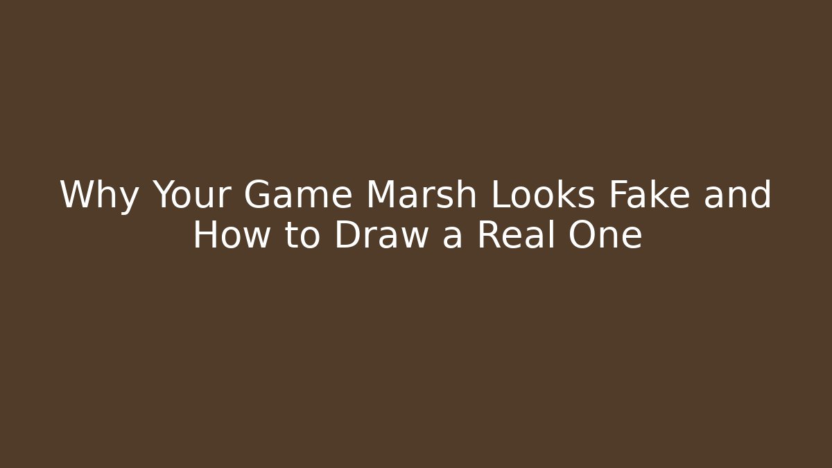 Why Your Game Marsh Looks Fake and How to Draw a Real One