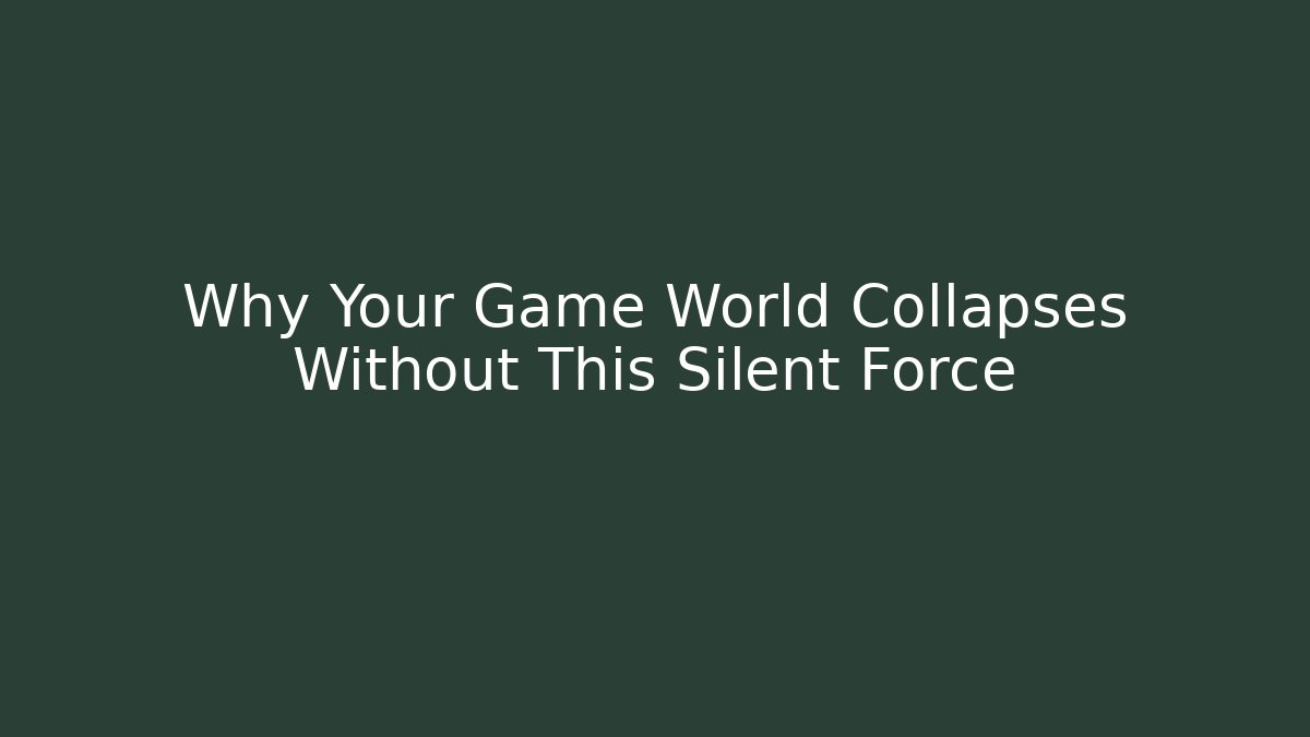 Why Your Game World Collapses Without This Silent Force - Critter Realm