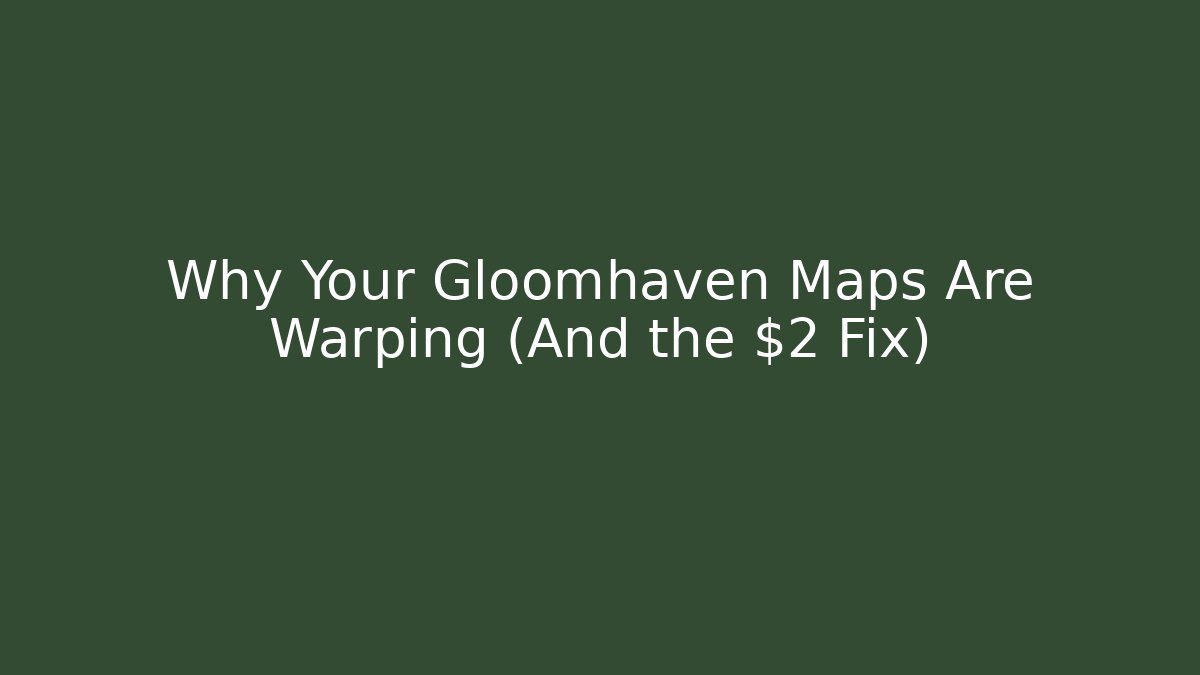 Why Your Gloomhaven Maps Are Warping (And the $2 Fix)
