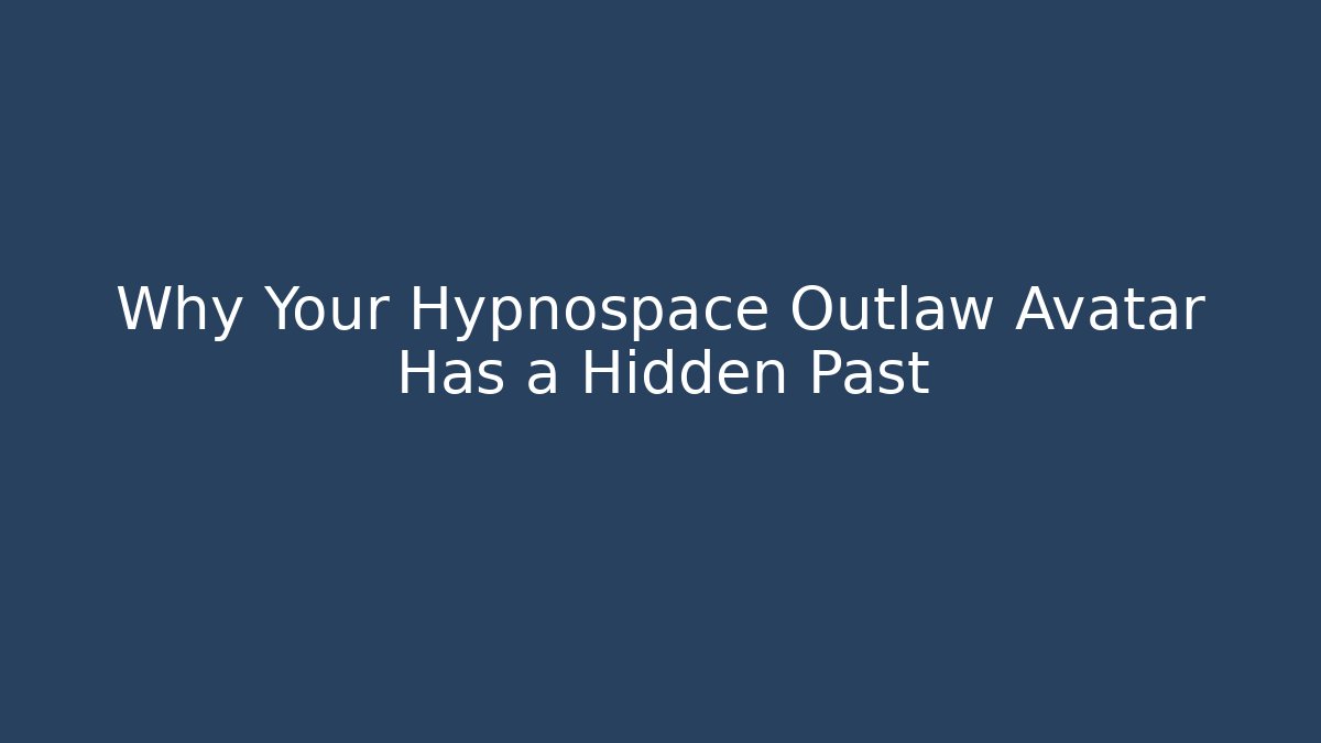 Why Your Hypnospace Outlaw Avatar Has a Hidden Past