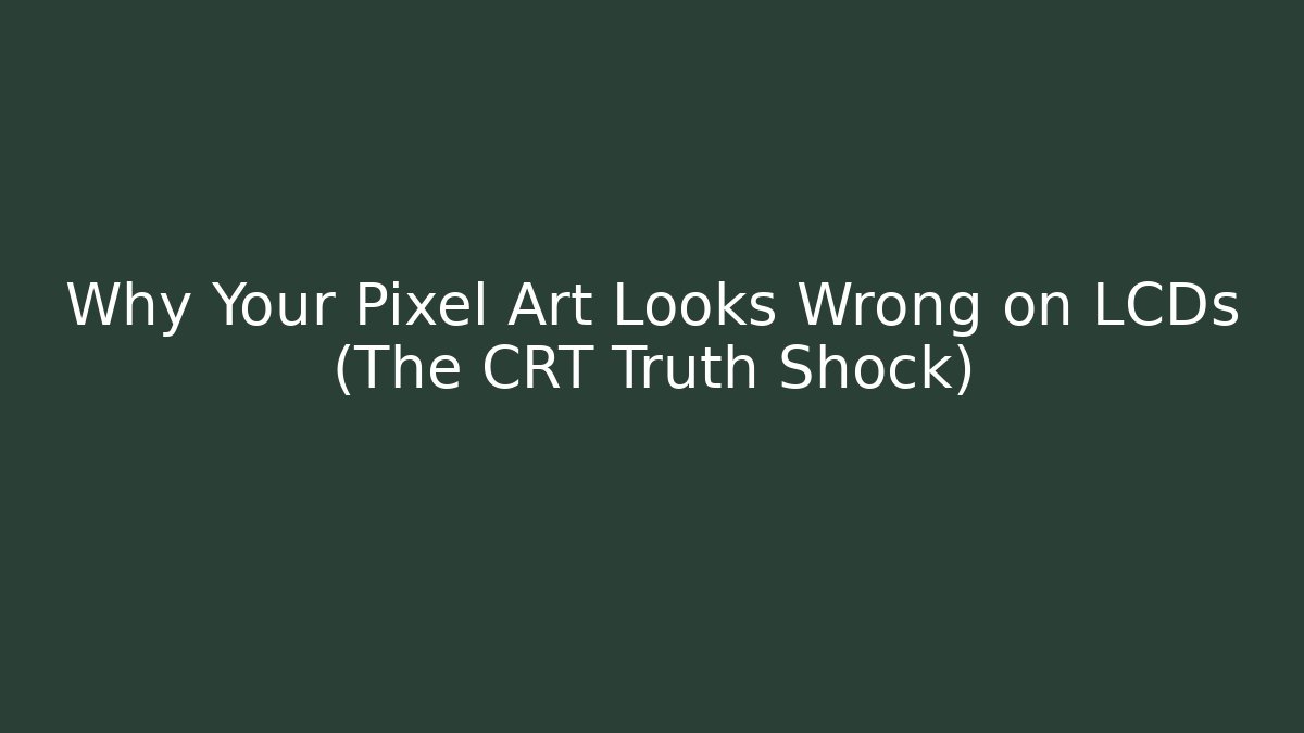 Why Your Pixel Art Looks Wrong on LCDs (The CRT Truth Shock)