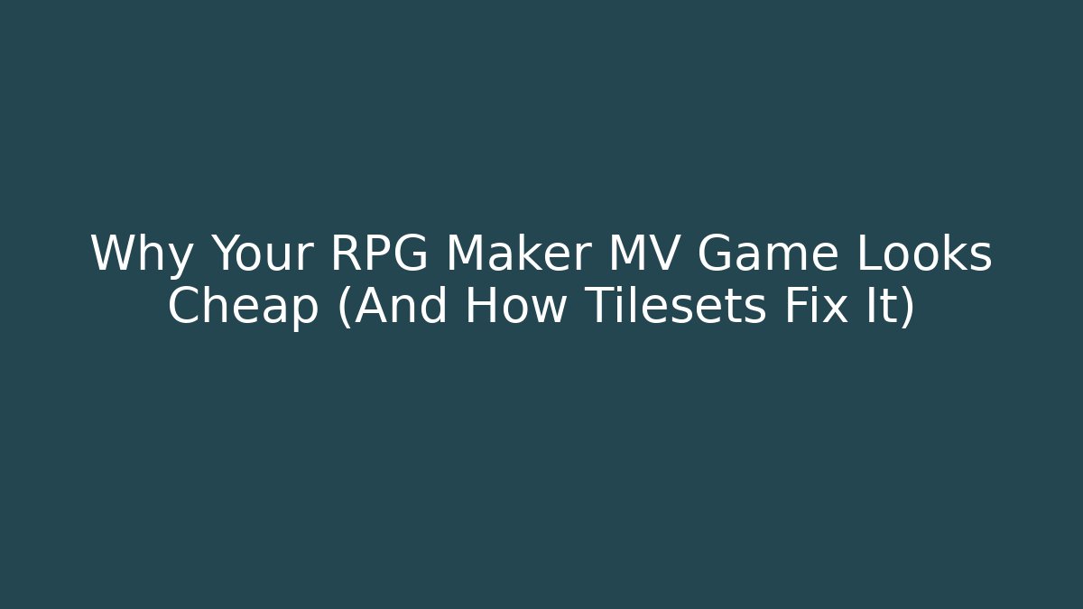 Why Your RPG Maker MV Game Looks Cheap (And How Tilesets Fix It)