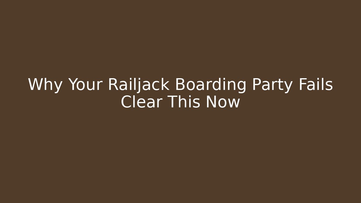 Why Your Railjack Boarding Party Fails Clear This Now - Critter Realm