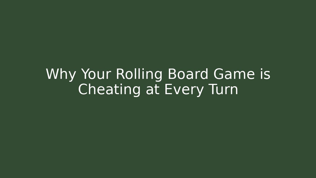 Why Your Rolling Board Game is Cheating at Every Turn