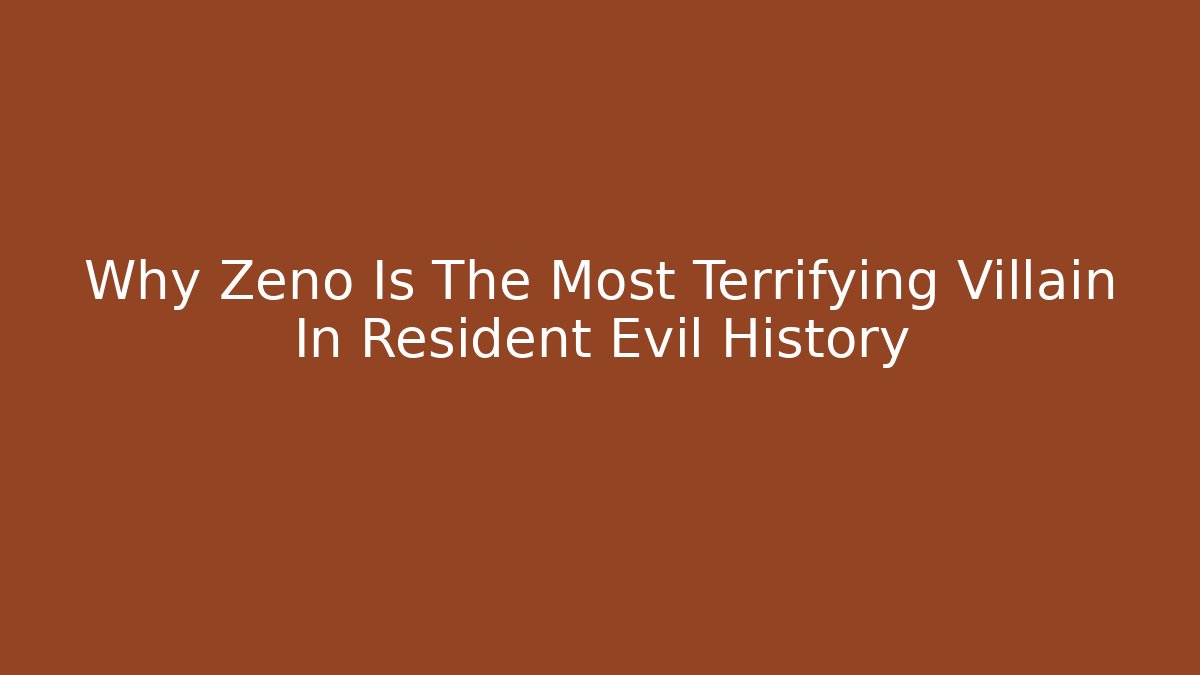 Why Zeno Is The Most Terrifying Villain In Resident Evil History