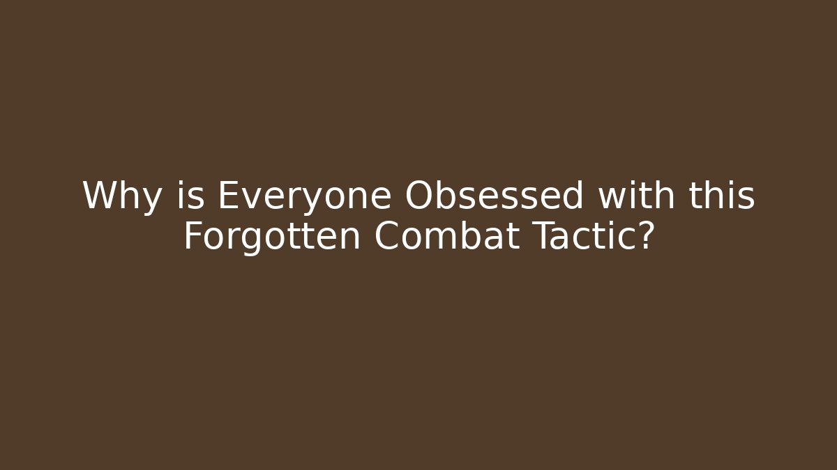 Why is Everyone Obsessed with this Forgotten Combat Tactic? - Critter Realm