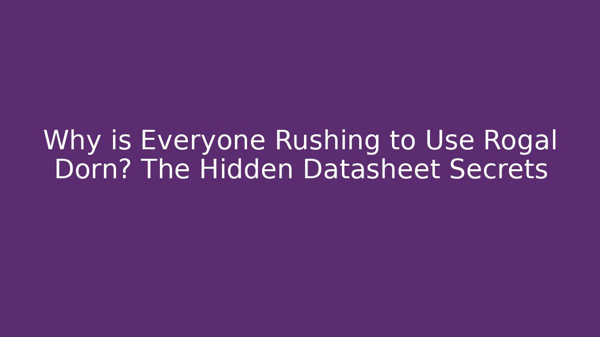 Why is Everyone Rushing to Use Rogal Dorn? The Hidden Datasheet Secrets