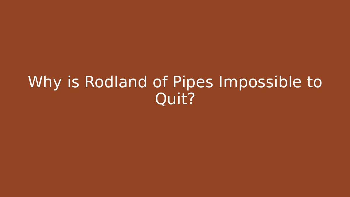 Why is Rodland of Pipes Impossible to Quit? - Critter Realm