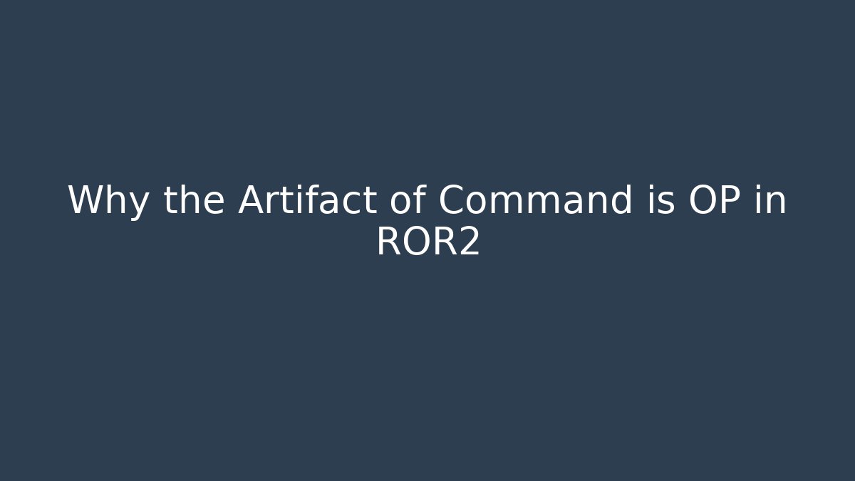 Why the Artifact of Command is OP in ROR2 - Critter Realm