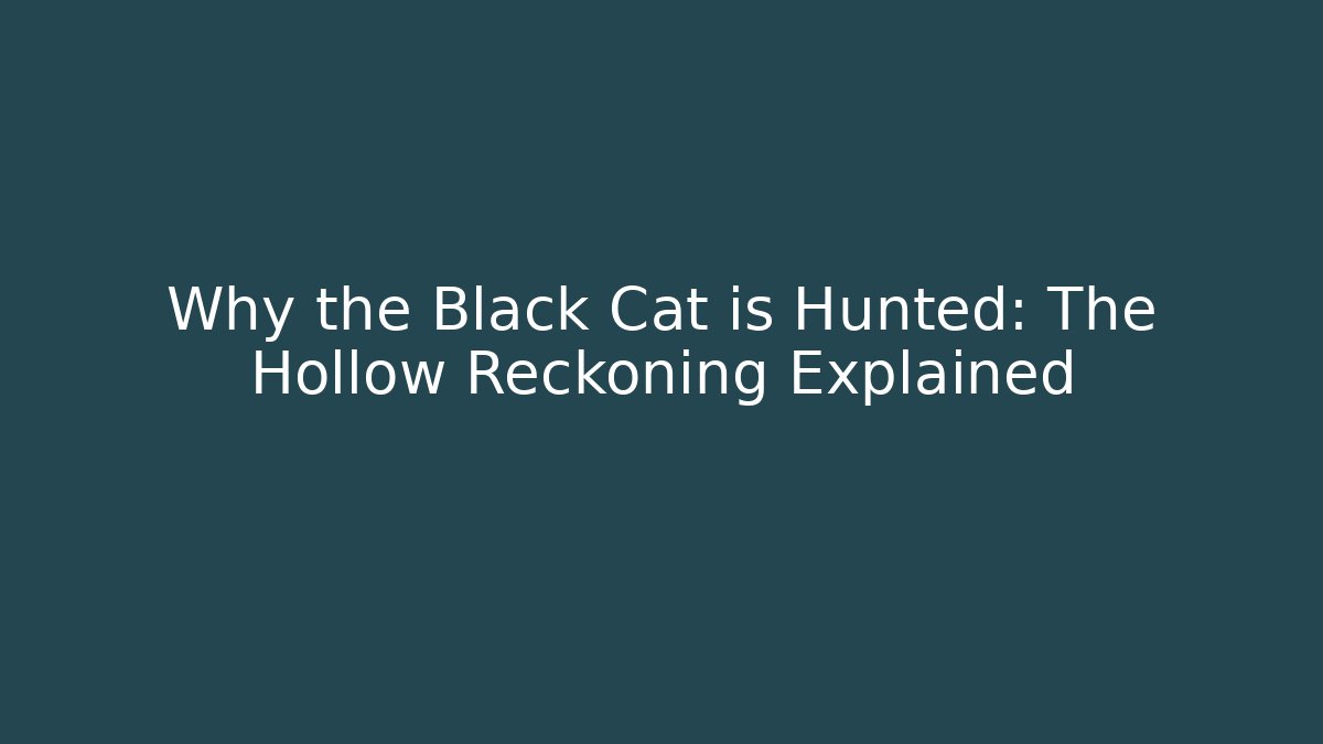 Why the Black Cat is Hunted: The Hollow Reckoning Explained
