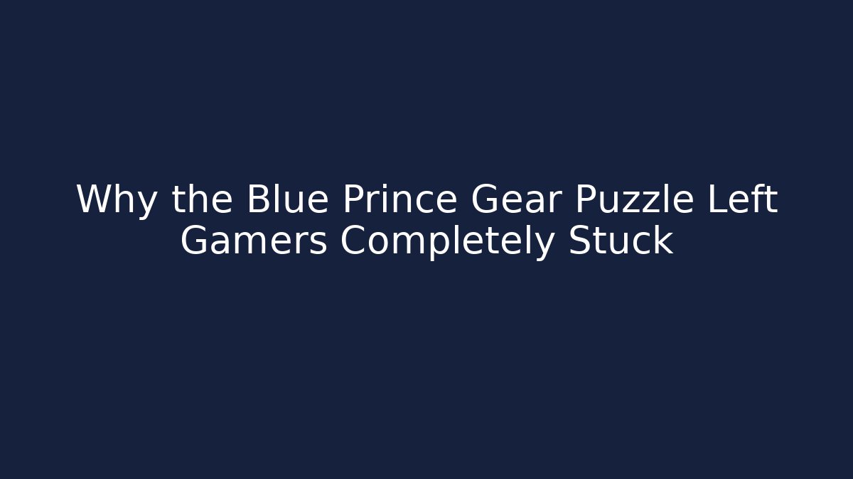Why the Blue Prince Gear Puzzle Left Gamers Completely Stuck