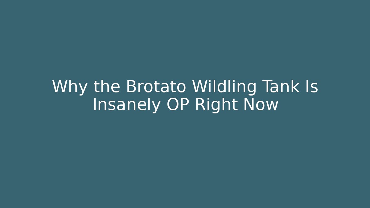 Why the Brotato Wildling Tank Is Insanely OP Right Now