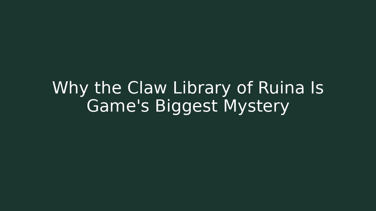 Why the Claw Library of Ruina Is Game's Biggest Mystery