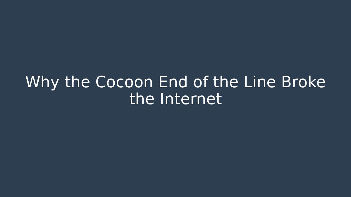 Why the Cocoon End of the Line Broke the Internet