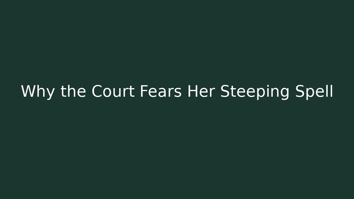 Why the Court Fears Her Steeping Spell