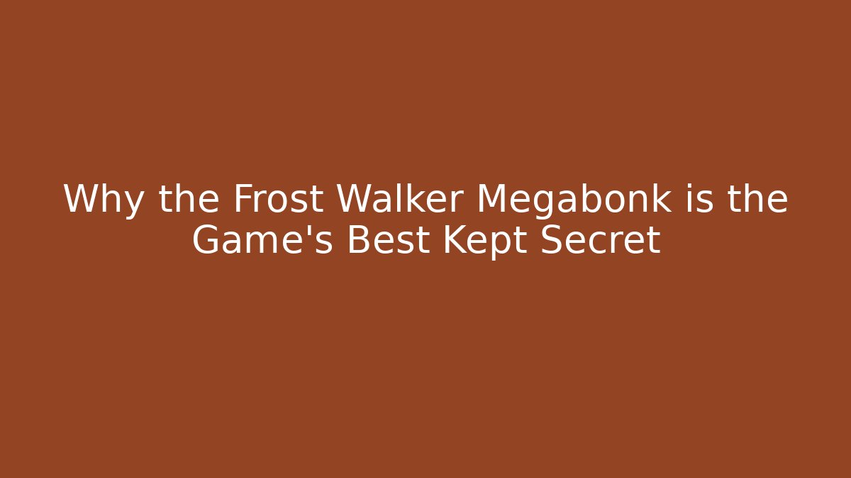 Why the Frost Walker Megabonk is the Game's Best Kept Secret