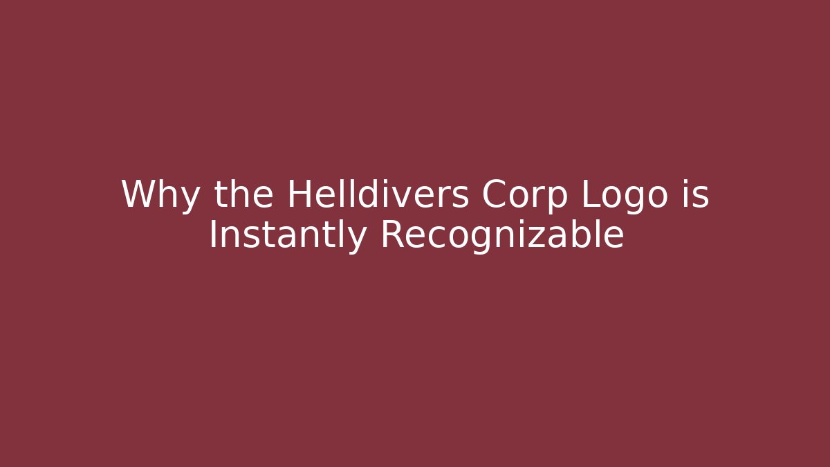Why the Helldivers Corp Logo is Instantly Recognizable