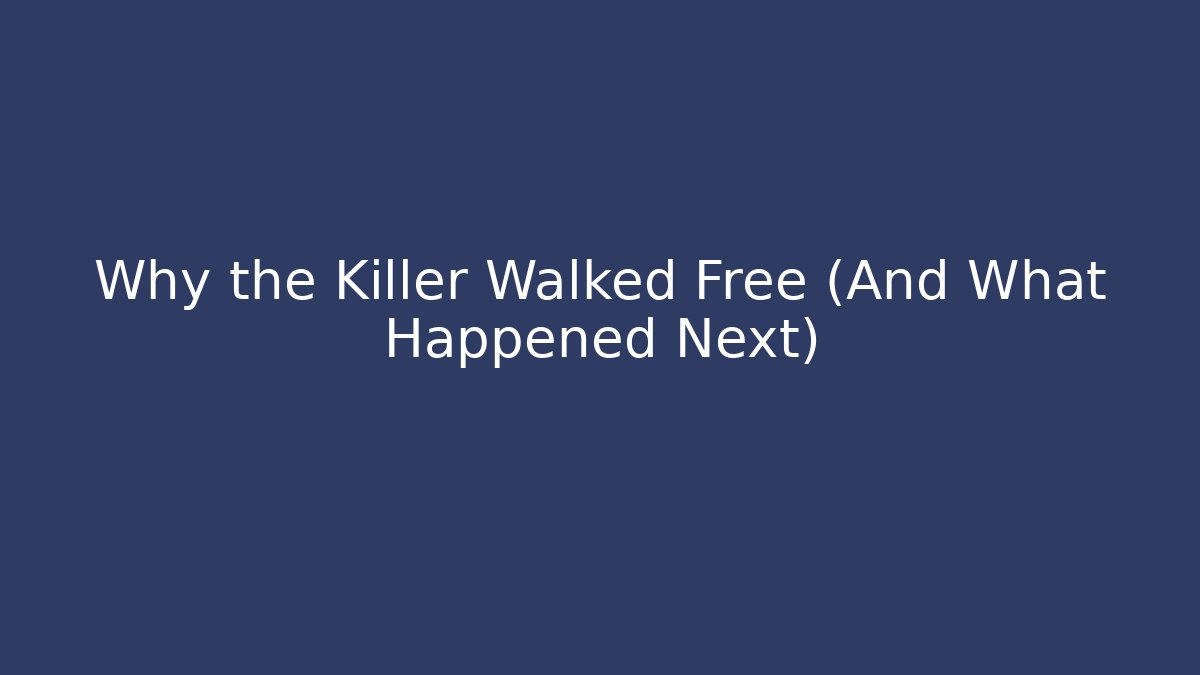 Why the Killer Walked Free (And What Happened Next)