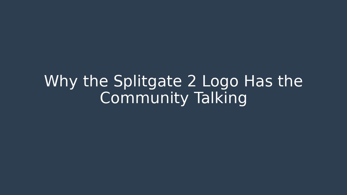 Why the Splitgate 2 Logo Has the Community Talking