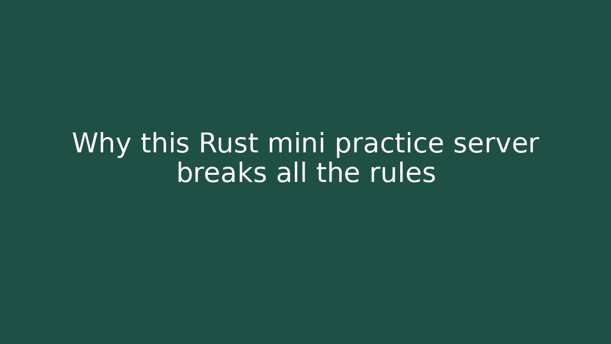 Why this Rust mini practice server breaks all the rules - Critter Realm