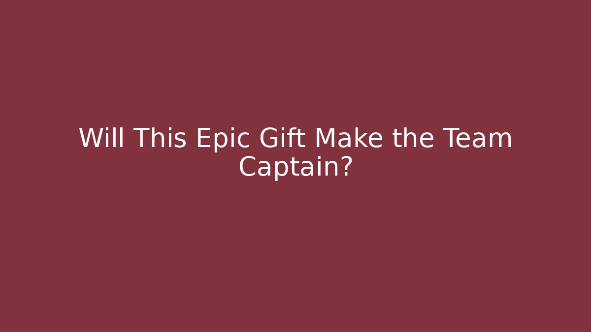 Will This Epic Gift Make the Team Captain? - Critter Realm