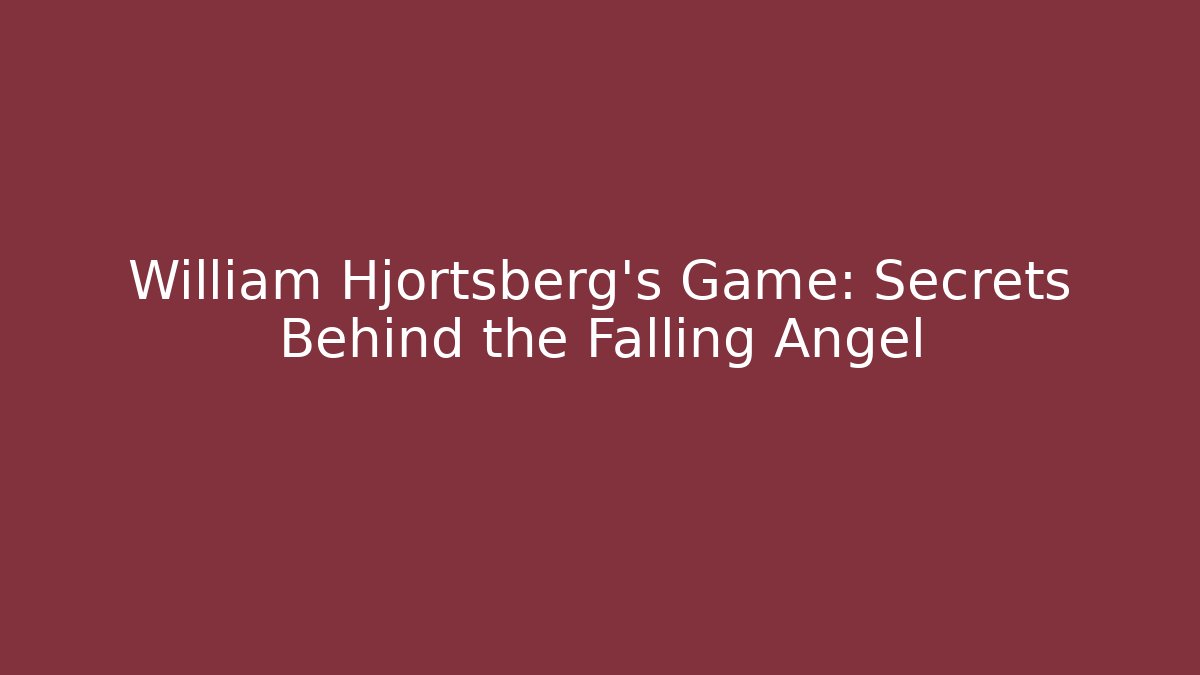 William Hjortsberg's Game: Secrets Behind the Falling Angel