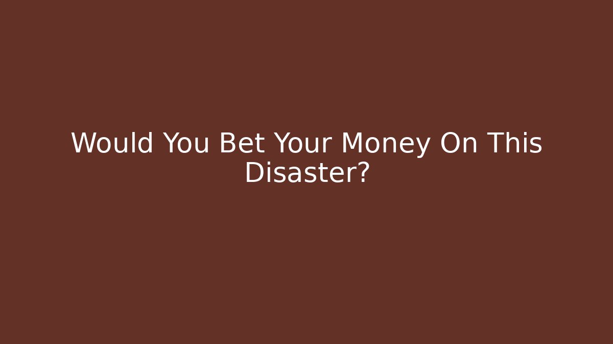 Would You Bet Your Money On This Disaster? - Critter Realm