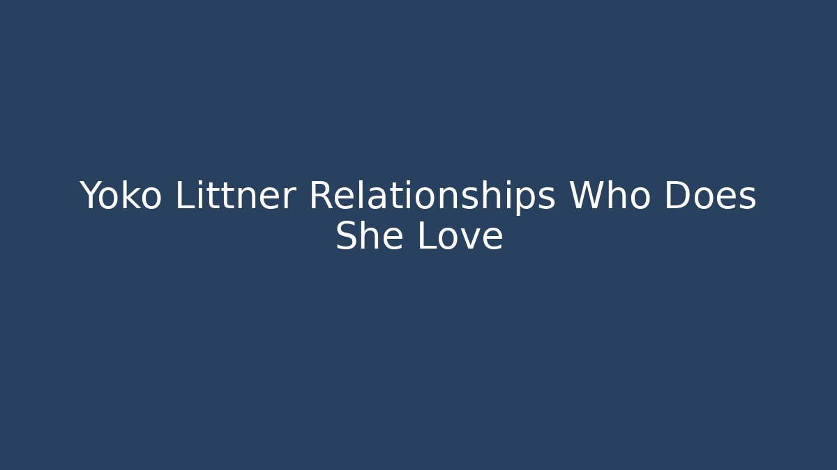 Yoko Littner Relationships Who Does She Love - Critter Realm