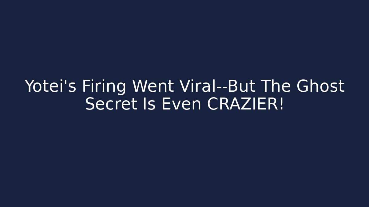 Yotei's Firing Went Viral—But The Ghost Secret Is Even CRAZIER!