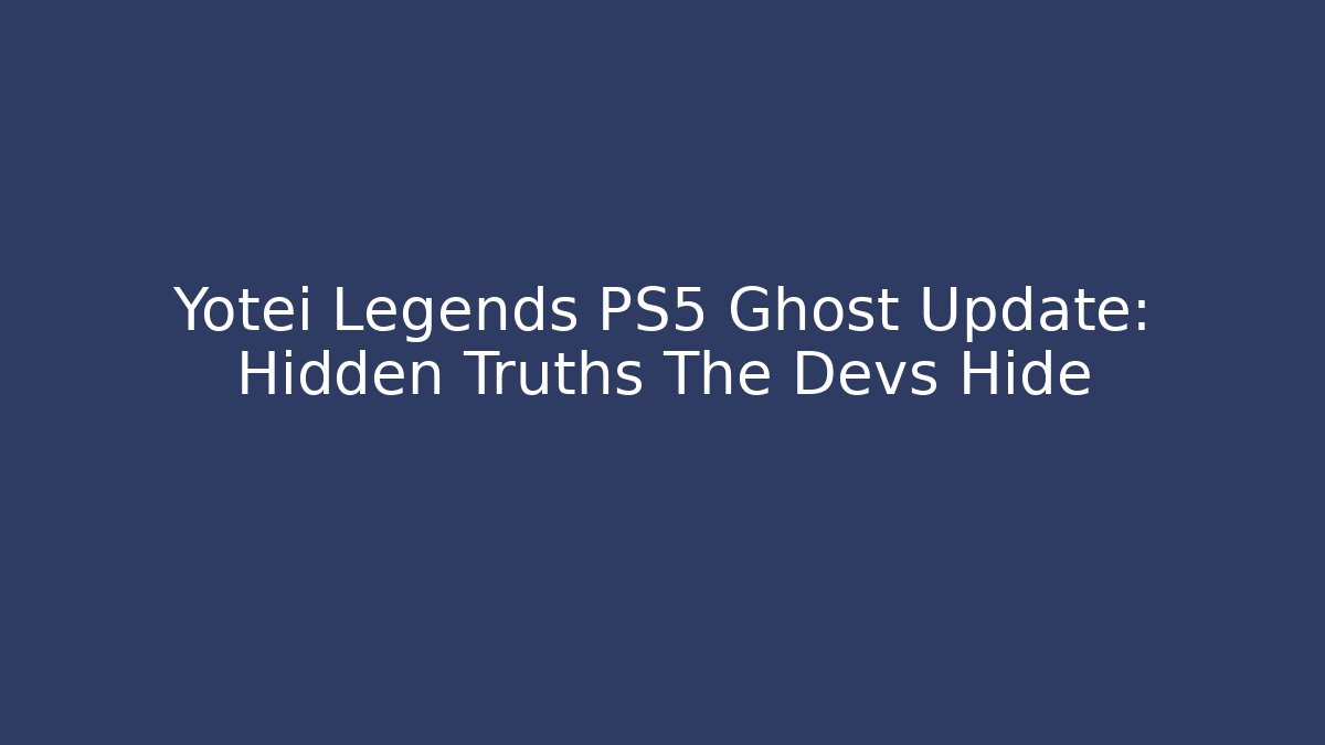 Yotei Legends PS5 Ghost Update: Hidden Truths The Devs Hide