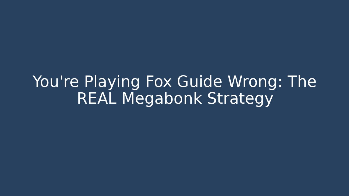 You're Playing Fox Guide Wrong: The REAL Megabonk Strategy - Critter Realm