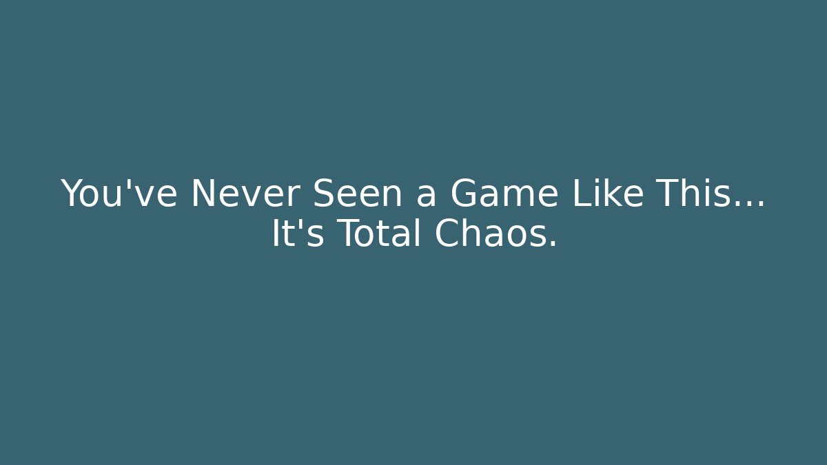 You’ve Never Seen a Game Like This… It’s Total Chaos. - Critter Realm