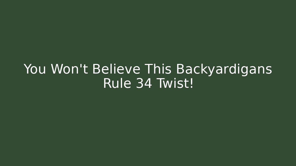You Won't Believe This Backyardigans Rule 34 Twist!