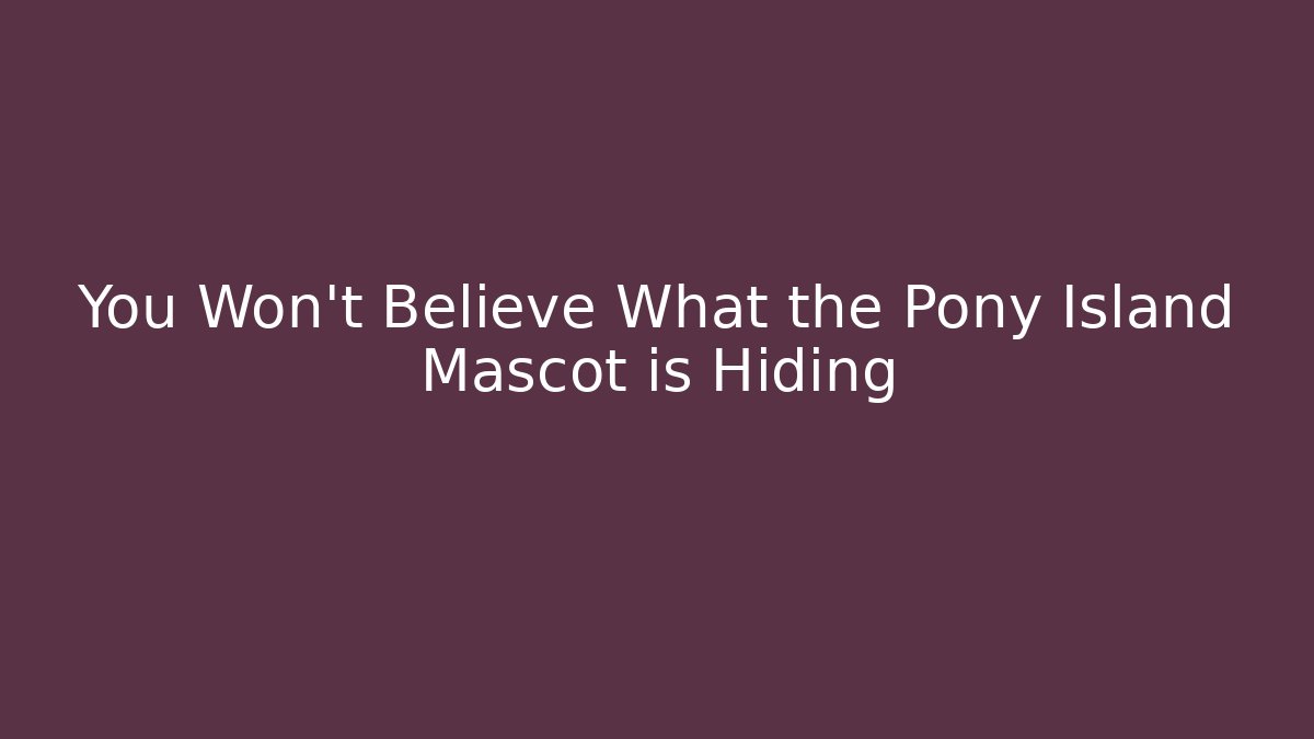 You Won't Believe What the Pony Island Mascot is Hiding