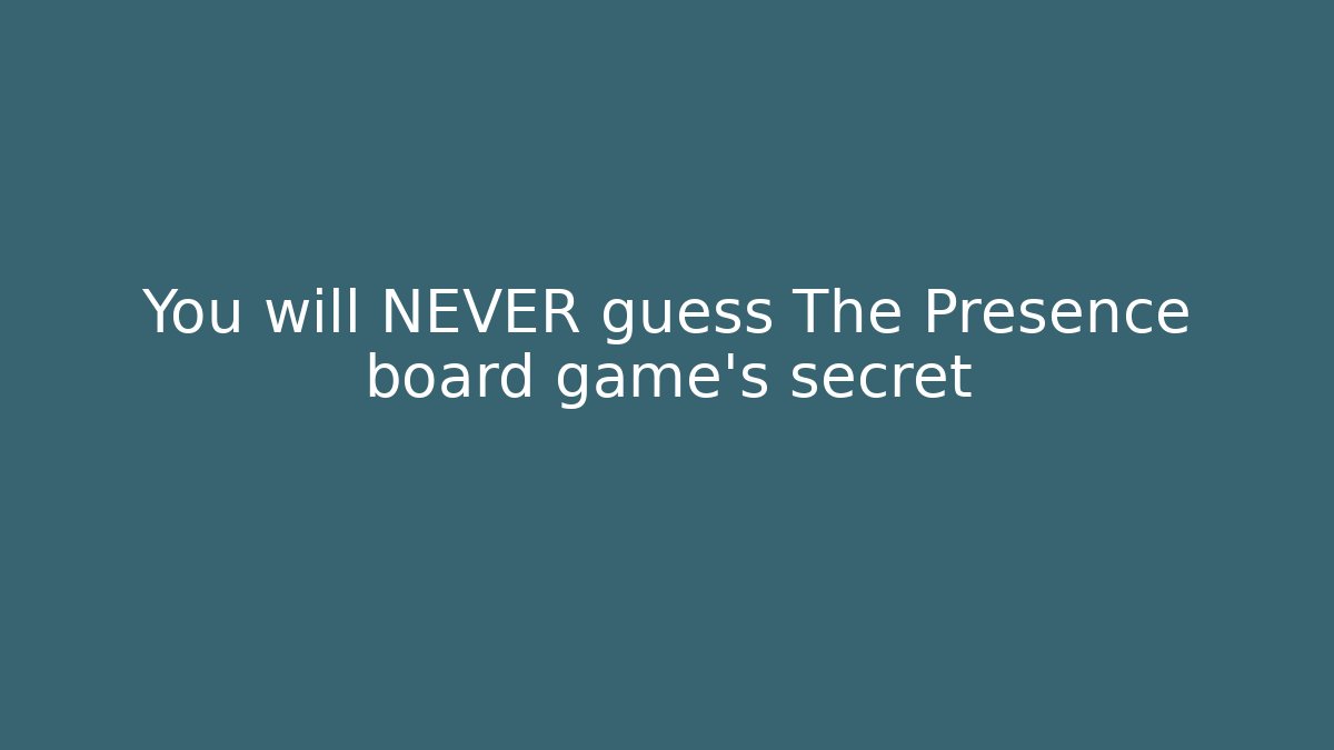 You will NEVER guess The Presence board game's secret