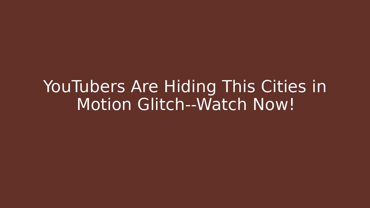YouTubers Are Hiding This Cities in Motion Glitch—Watch Now!