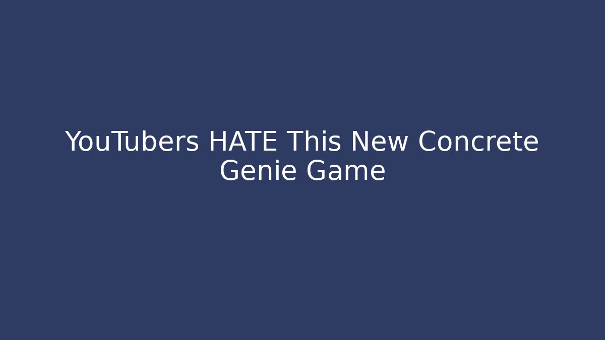 YouTubers HATE This New Concrete Genie Game