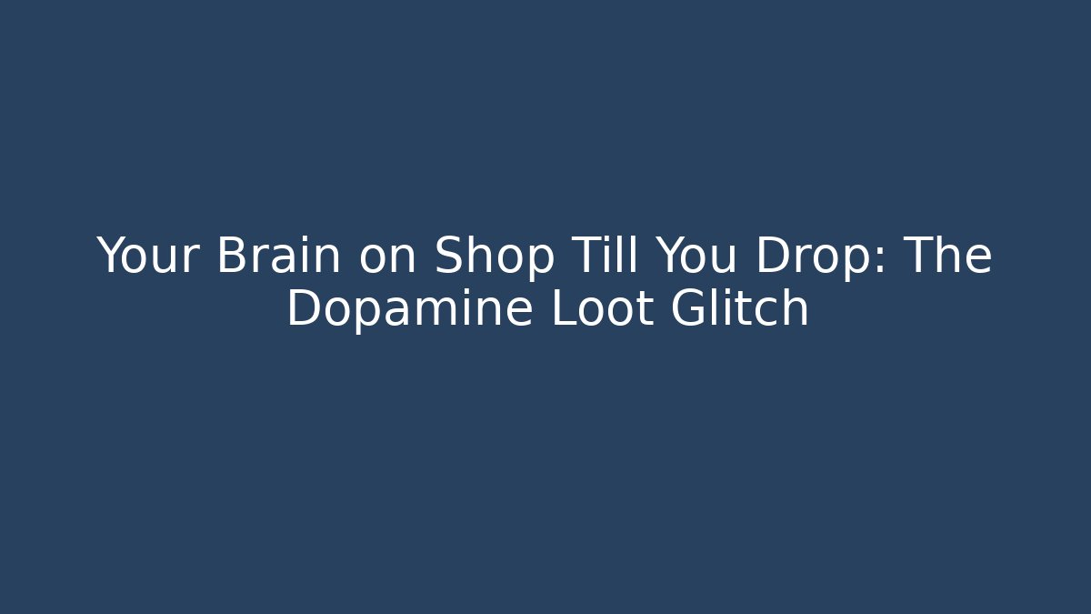 Your Brain on Shop Till You Drop: The Dopamine Loot Glitch