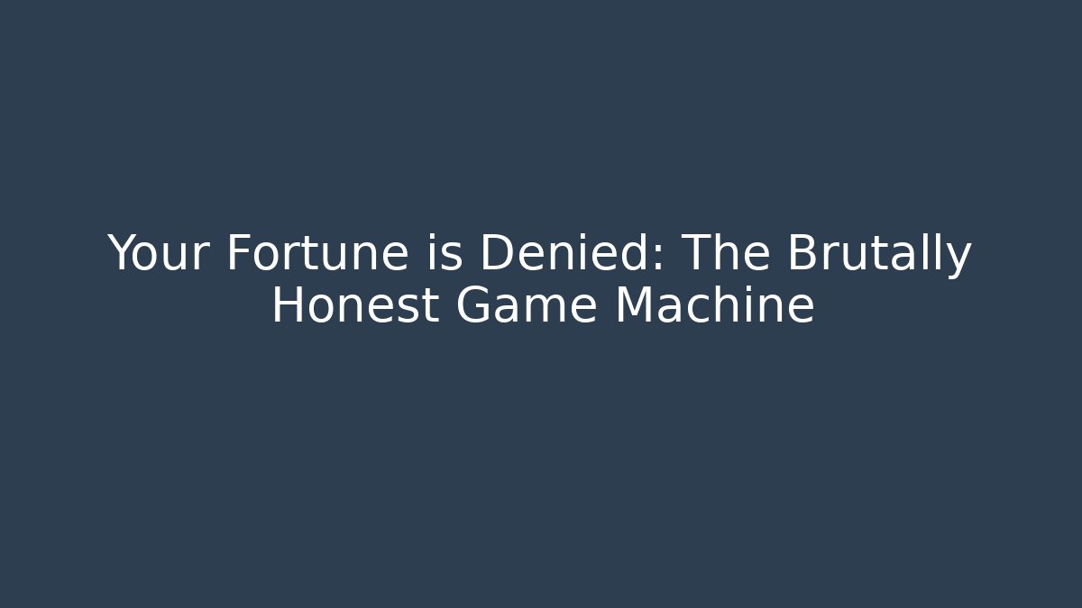 Your Fortune is Denied: The Brutally Honest Game Machine