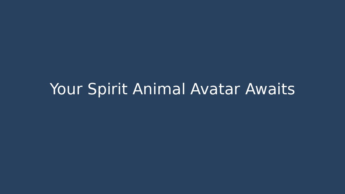Your Spirit Animal Avatar Awaits