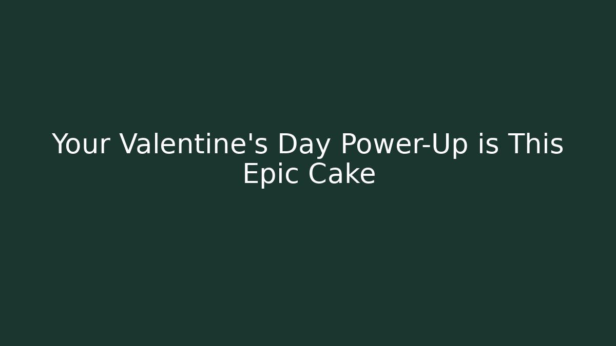 Your Valentine's Day Power-Up is This Epic Cake