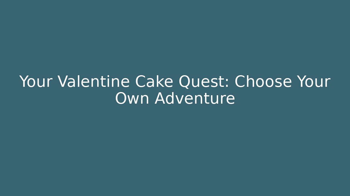 Your Valentine Cake Quest: Choose Your Own Adventure