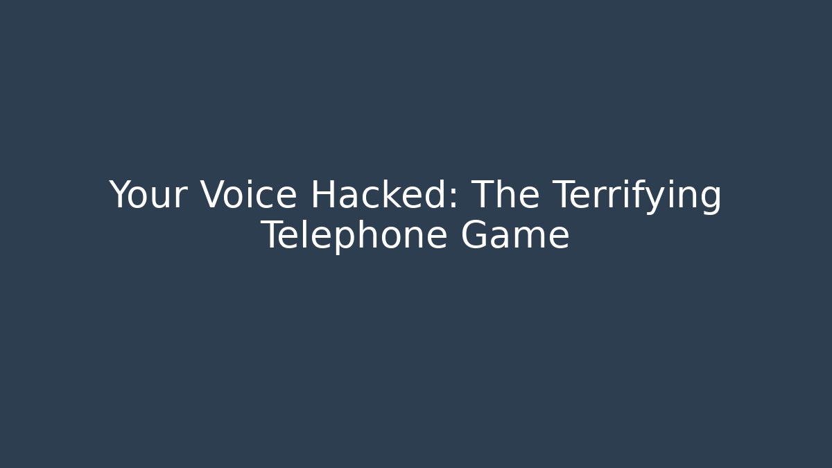 Your Voice Hacked: The Terrifying Telephone Game