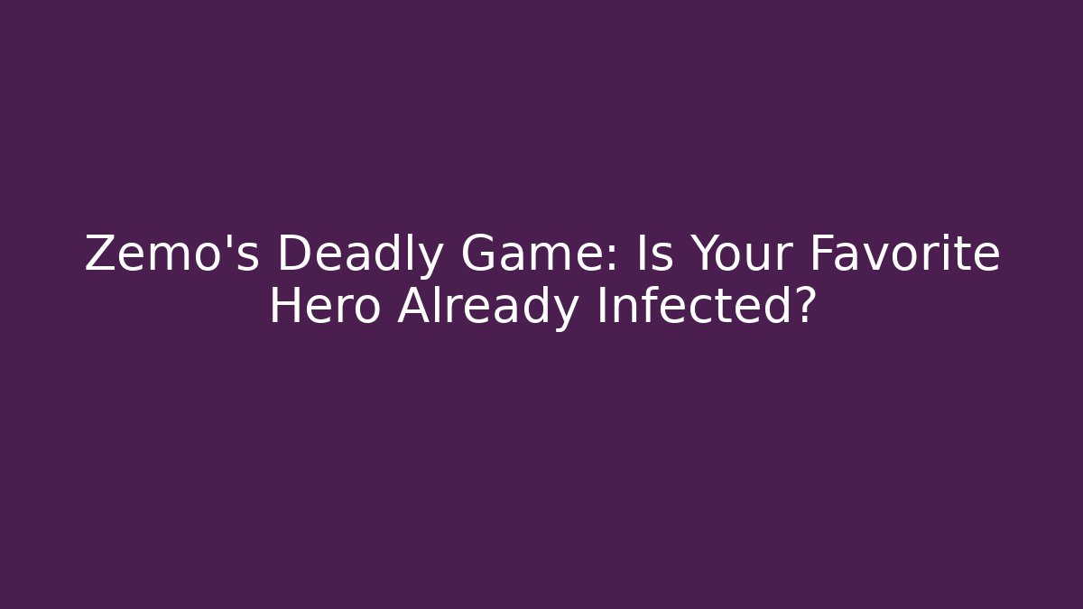 Zemo's Deadly Game: Is Your Favorite Hero Already Infected?