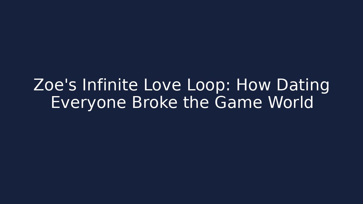 Zoe's Infinite Love Loop: How Dating Everyone Broke the Game World