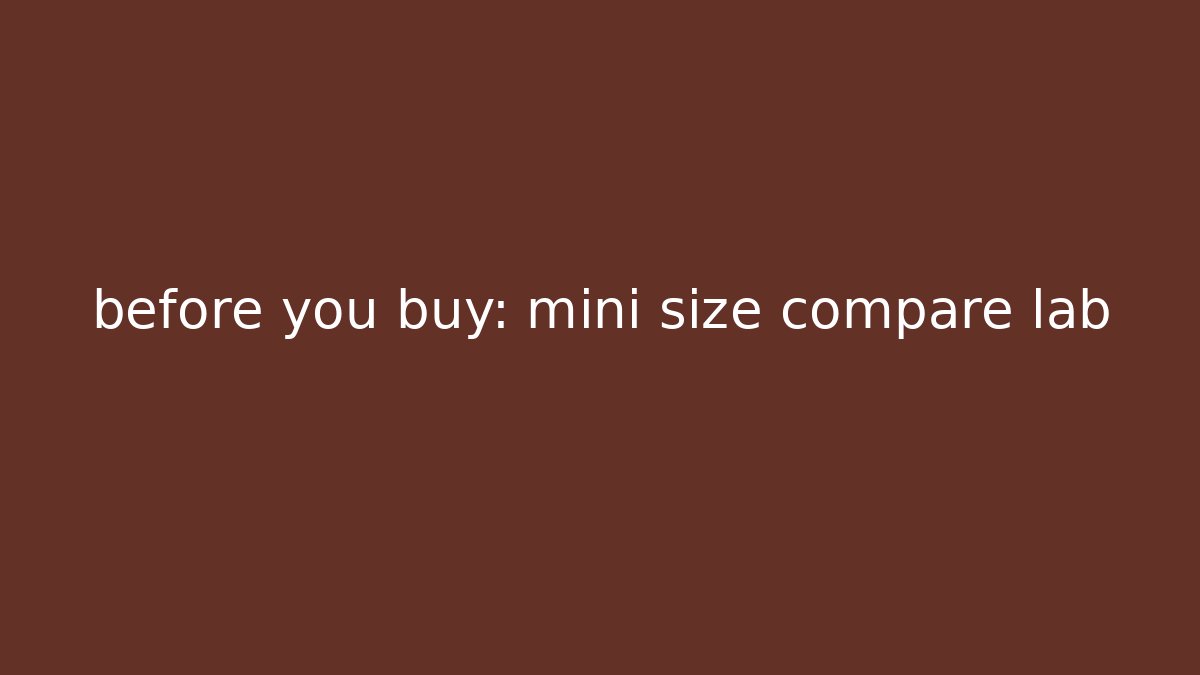 before you buy: mini size compare lab