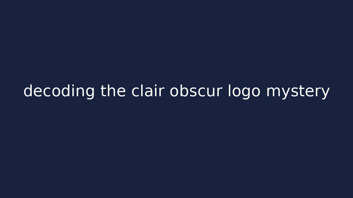 decoding the clair obscur logo mystery