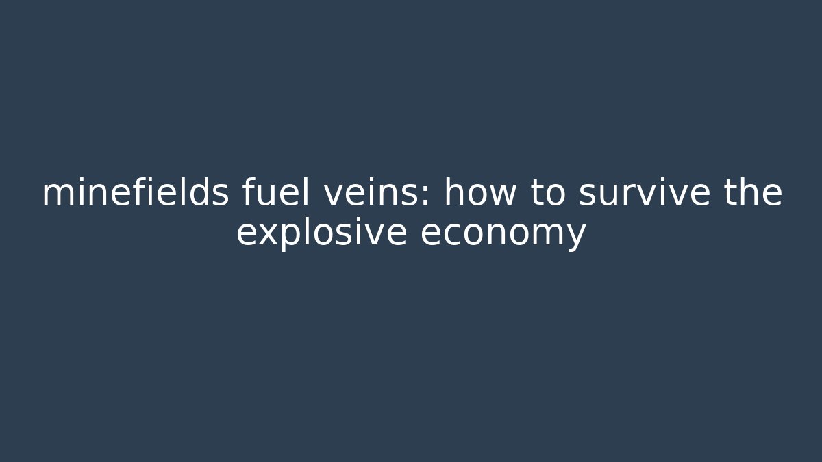 minefields fuel veins: how to survive the explosive economy
