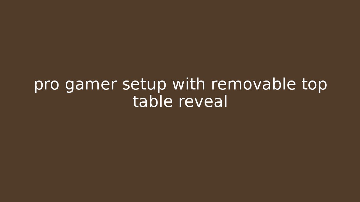 pro gamer setup with removable top table reveal - Critter Realm